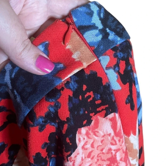 Talbots Chatham Coral White and Blue Dalia Pants with Side Zipper Size 4P - Picture 10 of 12